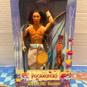 Vintage NEW in Box 1995 Pocahontas Sun Colors “Kocoum” Doll Mattel Disney